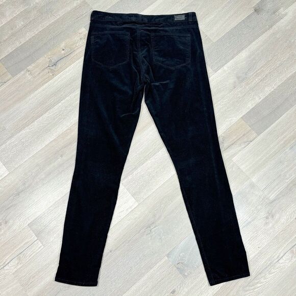 Paige Verdugo Ultra Skinny Velvet Micro Corduroy Jeans Overdye Black 30 - Picture 5 of 14